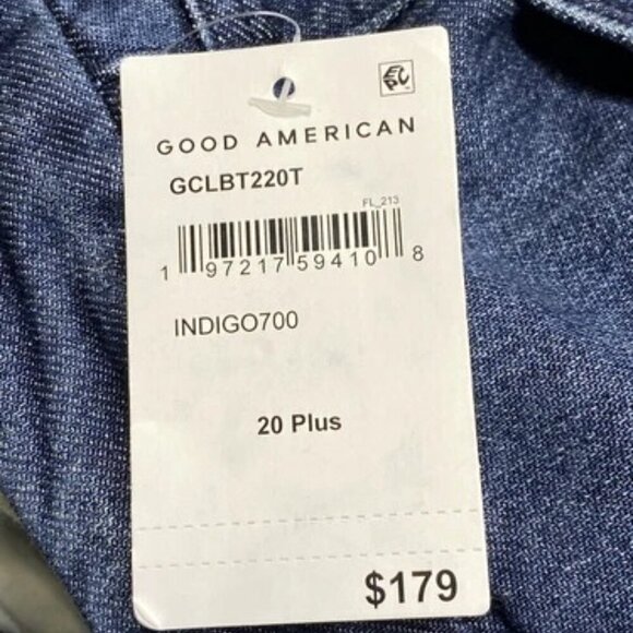 NEW GOOD AMERICAN Jean Indigo Blue Size 20 Plus Good Classic Boot High Rise - Picture 2 of 11